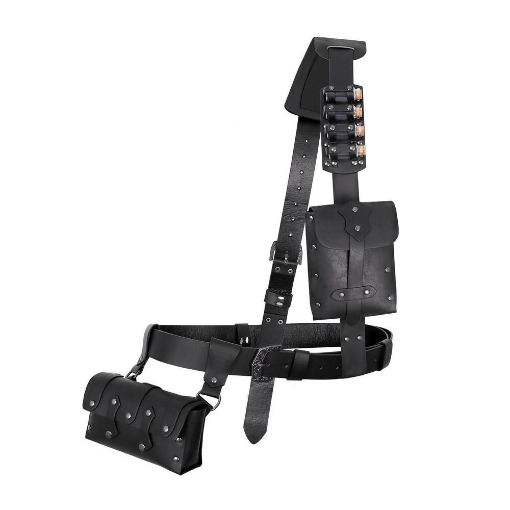 5213 Medieval Baldric Belt Bag Adjustable Renaissance Faux Leather